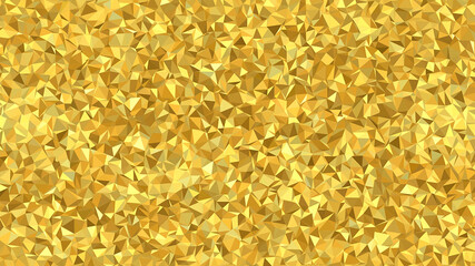 Abstract textural geometric polygonal gold background.