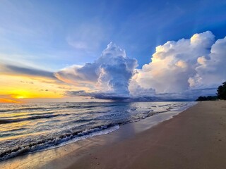 sunset on the beach