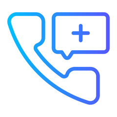 emergency call gradient icon