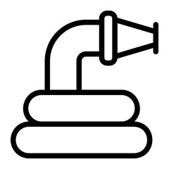 Fototapeta premium firefighter line icon