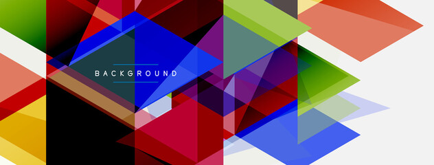 Mosaic triangles geometric background. Techno or business concept, pattern for wallpaper, banner, background, landing page