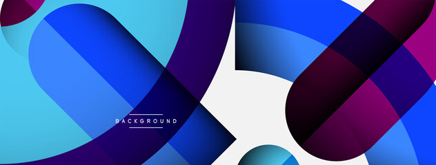 Trendy shapes, color minimal design composition, lines and shadows for wallpaper banner background or landing page