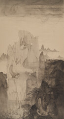 Chinese painting mountain