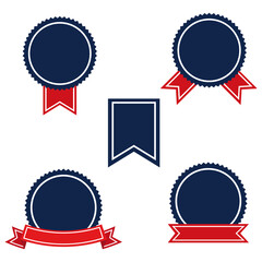 set of seals and ribbons