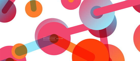 Abstract background. Round dots connected by lines. Trendy techno business template for wallpaper, banner, background or landing