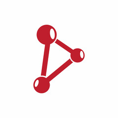 Molecule atom symbol logo template vector icon illustration