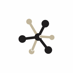 Molecule atom symbol logo template vector icon illustration