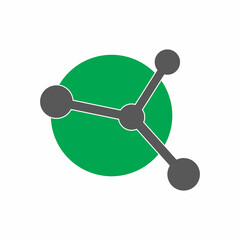 Molecule atom symbol logo template vector icon illustration