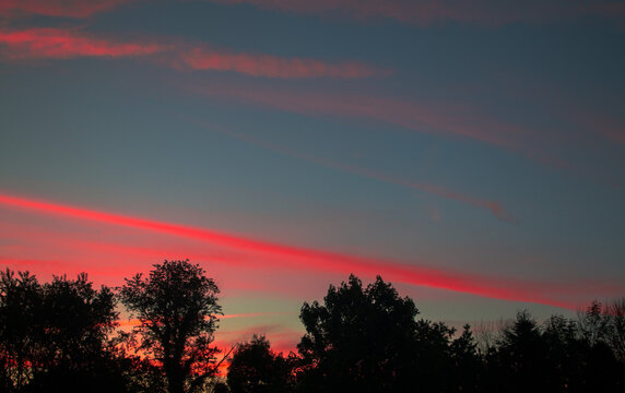 sunset in the sky