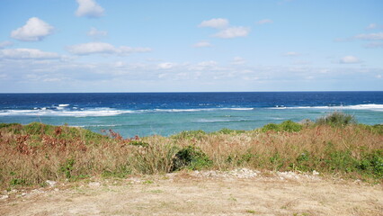 Fototapeta na wymiar Horizon and ocean of Yoron island 