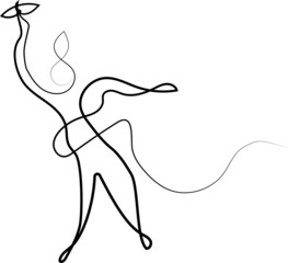 The lord of love in  sketch with flute