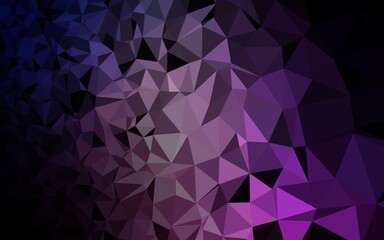 Dark Purple, Pink vector low poly cover.