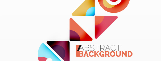 Creative geometric wallpaper. Minimal abstract background. Triangles and circles composition vector illustration for wallpaper banner background or landing page
