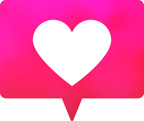 Simple heart mark balloon icon