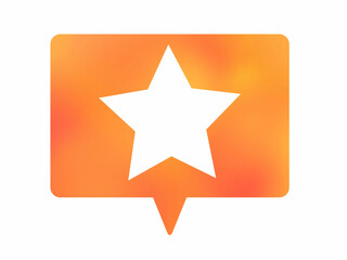 Simple star mark balloon icon