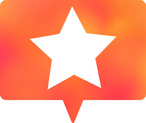 Simple star mark balloon icon