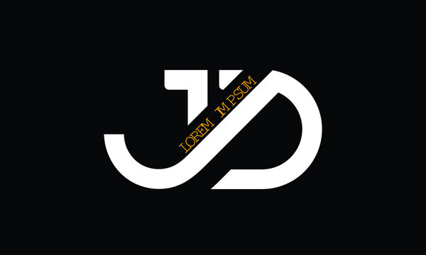 JD J D JD initial logo | initial based abstract modern minimal creative logo, vector template image. luxury logotype logo, real estate homie logo. typography logo. initials logo.