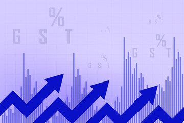2d rendering Stock market online business concept. business Graph 