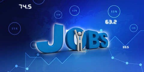 3d rendering business leadership holding text job