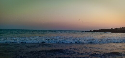 Fototapeta premium sunset time at the beach