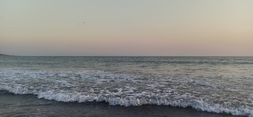 sunset time at the beach