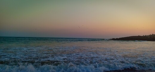 Obraz premium sunset time at the beach