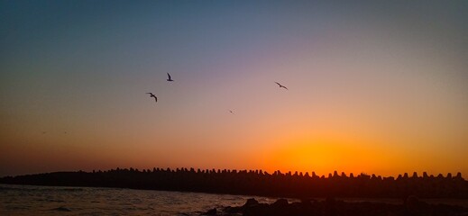 sunset at the beach