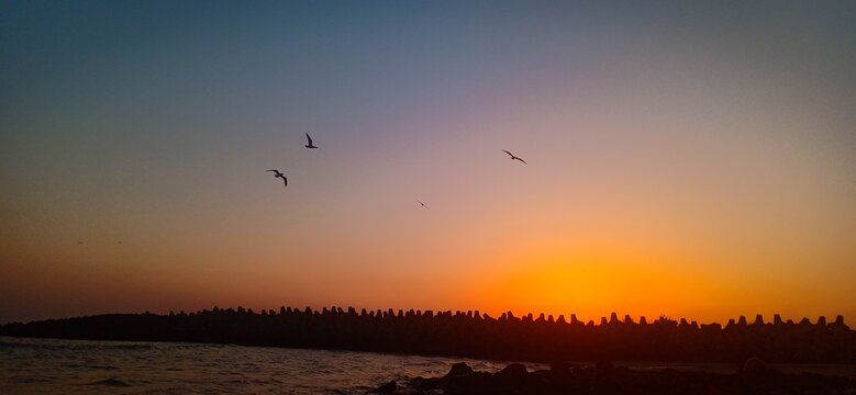 sunset at the beach