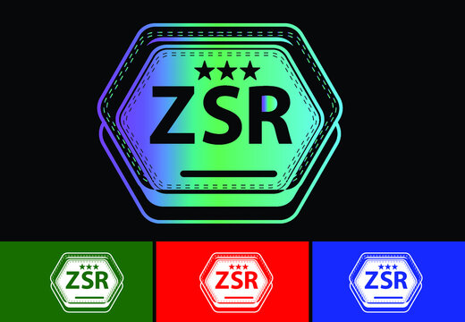 ZSR letter new logo and icon design template