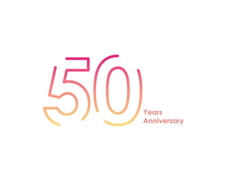 50 anniversary logotype with gradient colors for celebration purpose and special moment