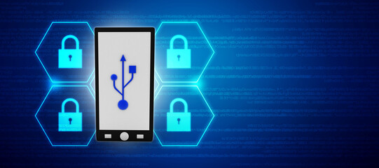 3d rendering Transmitter mobile with wifi 
