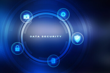  2d illustration data security concept
