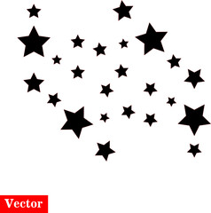  Stars Icon Vector. Simple flat symbol. Perfect Black pictogram illustration on white background..eps