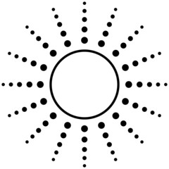 Sun symbol, magic sign