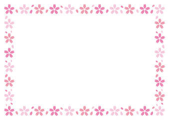 シンプルでフラットな桜のフレーム