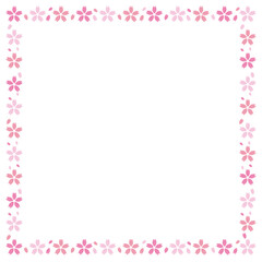 シンプルでフラットな桜のフレーム