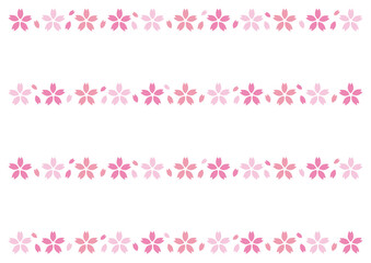 シンプルでフラットな桜のライン