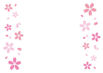 Obraz na płótnie Canvas シンプルでフラットな桜のイラスト