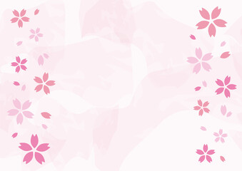 Fototapeta na wymiar シンプルでフラットな桜のイラスト