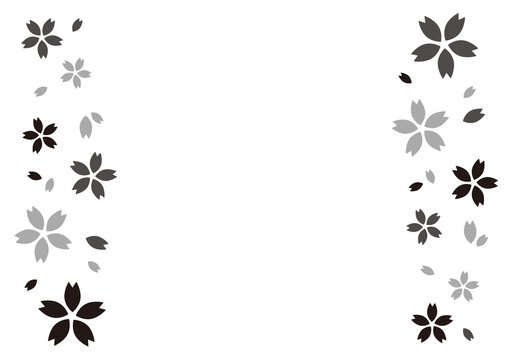 シンプルでフラットな桜のイラスト