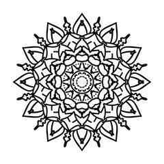 Hand drawn mandala. decoration in ethnic oriental  doodle ornament.