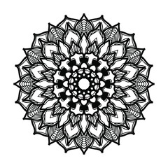 Hand drawn mandala. decoration in ethnic oriental  doodle ornament.
