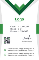 greeen creative id card design 