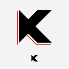 Letter K logo design vector