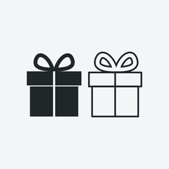 Present vector icon illustration sign