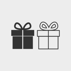 Present vector icon illustration sign