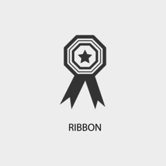  Ribbon vector icon illustration sign