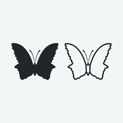  Butterfly vector icon illustration sign