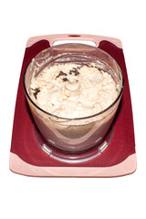 Lard with garlic for spreading on bread.Smalets.Bacon cooked in a blender.