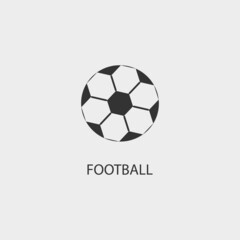 Obraz premium Football vector icon illustration sign